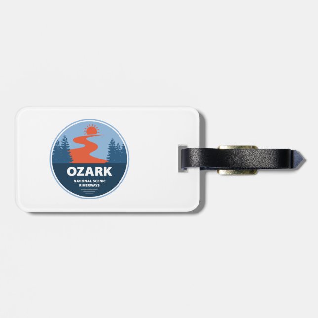 Etiqueta Para Maletas Los ríos panorámicos nacionales de Ozark (Atrás Horizontal)