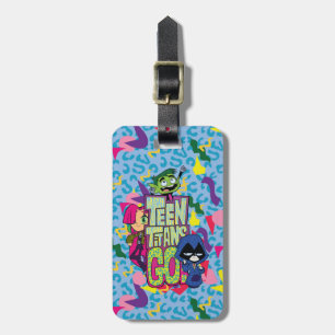 Etiqueta Para Maletas ¡Los titanes adolescentes se van! Logo de "Chica