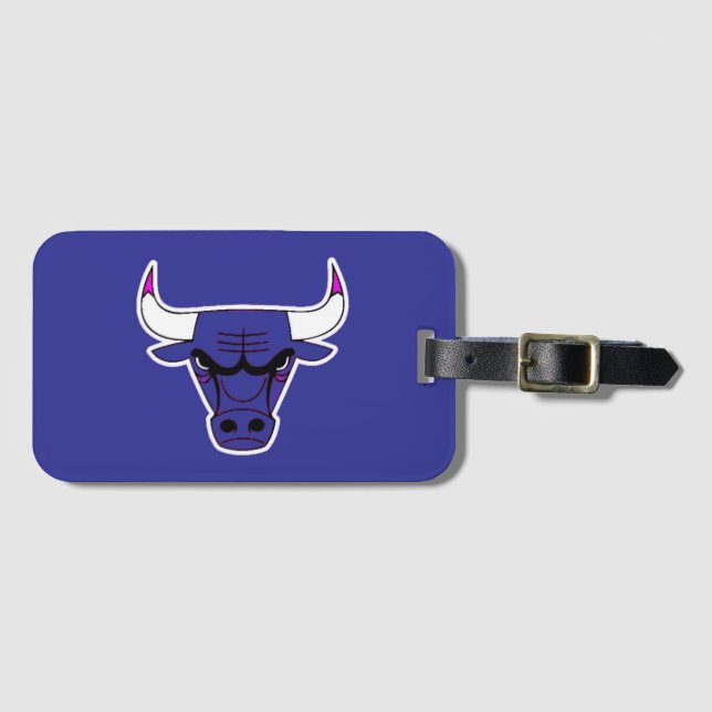 Etiqueta Para Maletas Los Toros Azules  (Anverso horizontal)