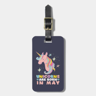 Etiqueta Para Maletas Los Unicornios Nacieron En Mayo, Un Chica Abierto