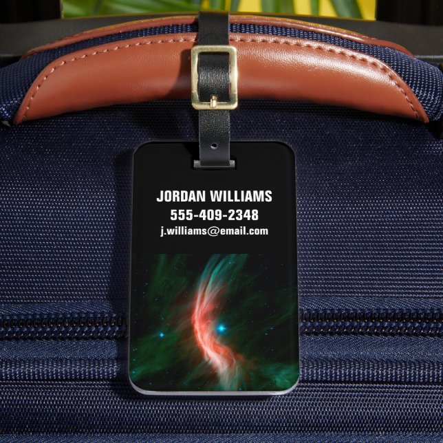 Etiqueta Para Maletas Los Vientos Estelares Salen De Zeta Ophiuchi. (Anverso In situ 2)