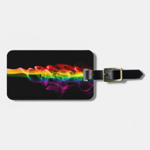 Etiqueta Para Maletas Los vivos colores del arcoiris del humo de Slipper