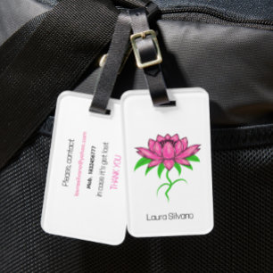 Etiqueta Para Maletas Loto rosa