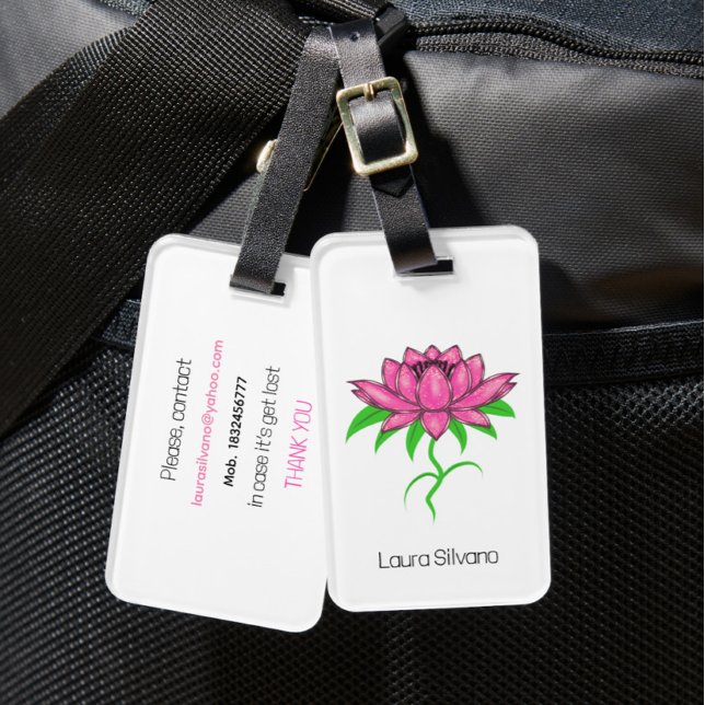 Etiqueta Para Maletas Loto rosa  (Subido por el creador)