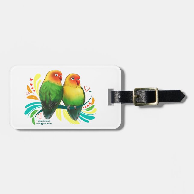 Etiqueta Para Maletas Lovebirds de Fischer (Frente Horizontal)