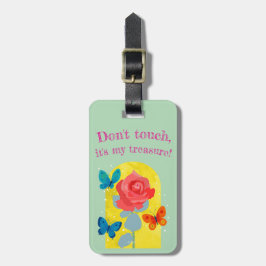 Etiqueta Para Maletas lovely flower tag -red rose-