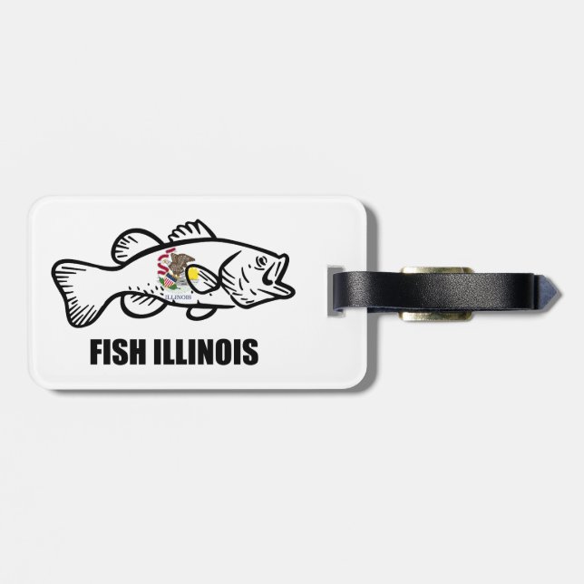 Etiqueta Para Maletas Lubina de Illinois (Atrás Horizontal)