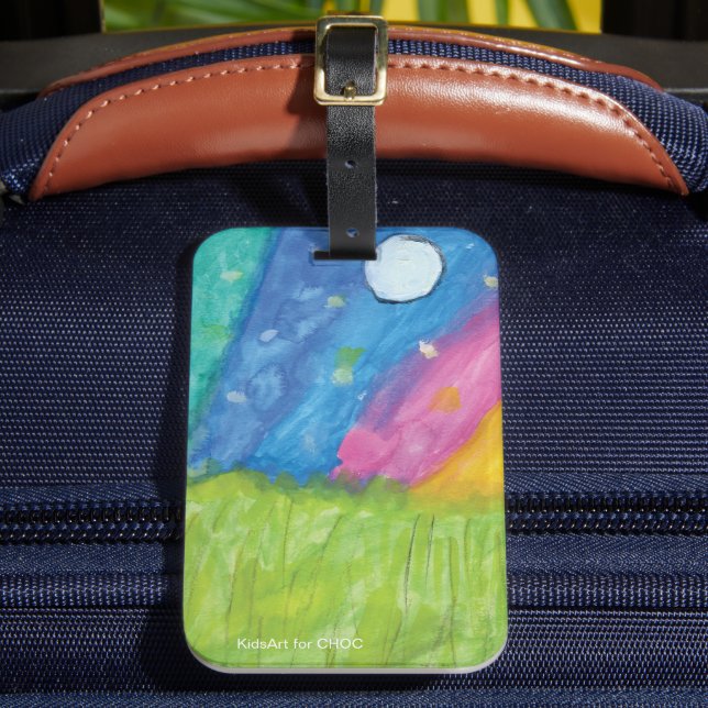 Etiqueta Para Maletas Luces boreales - Arte infantil para CHOC (Anverso In situ 2)