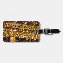Etiqueta Para Maletas Luces brillantes Las Vegas del casino que juega el