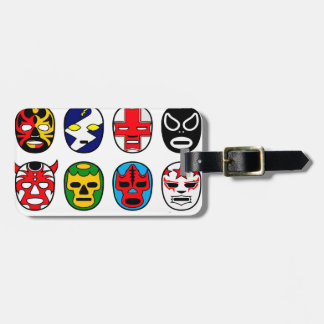 Etiqueta Para Maletas Lucha mexicana del luchador de la máscara de Lucha