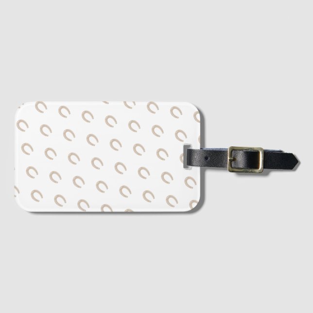 Etiqueta Para Maletas Lucky Horse Shoe (Anverso horizontal)