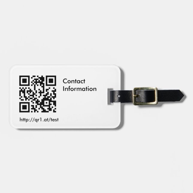 Etiqueta Para Maletas Luggage día (Frente Horizontal)