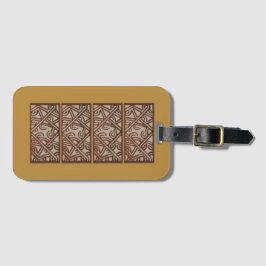 Etiqueta Para Maletas Luggage Tag with Unique Gold Design