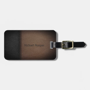 Etiqueta Para Maletas Lujo elegante, aspecto de cuero