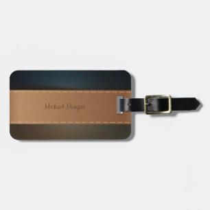 Etiqueta Para Maletas Lujo elegante, retro, rayado