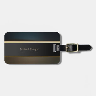 Etiqueta Para Maletas Lujo elegante, retro, rayado