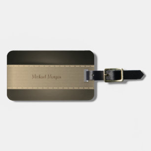 Etiqueta Para Maletas Lujo elegante, vintage, rayado