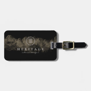 Etiqueta Para Maletas Lujoso Vintage Oro Nublado Agrega Tu Logo