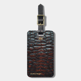 Etiqueta Para Maletas Luxury Executive Monogram Premium Leather