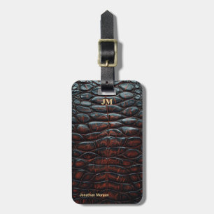 Etiqueta Para Maletas Luxury Executive Monogram Premium Leather 