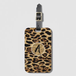 Etiqueta Para Maletas Luxury Leopard Skin Elegant Wild Animal Fur Design