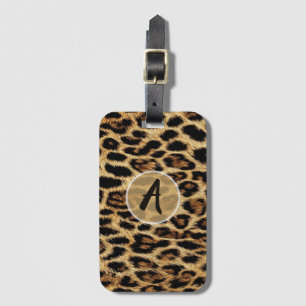 Etiqueta Para Maletas Luxury Leopard Skin Elegant Wild Animal Fur Design