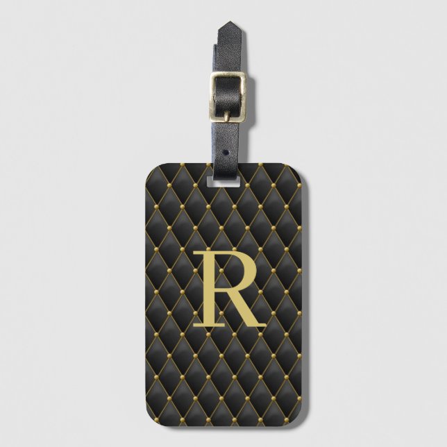 Etiqueta Para Maletas Luxury Stylish Monogram (Anverso vertical)