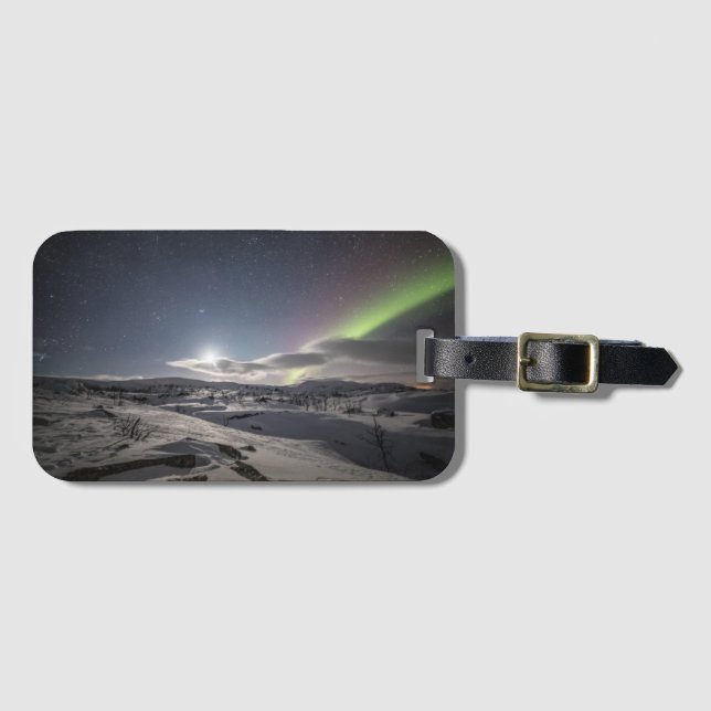 Etiqueta Para Maletas Luz del Norte Noruega (Anverso horizontal)