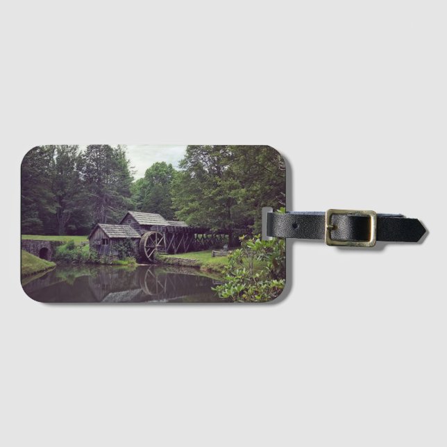 Etiqueta Para Maletas Mabry Mill, Virginia (Anverso horizontal)