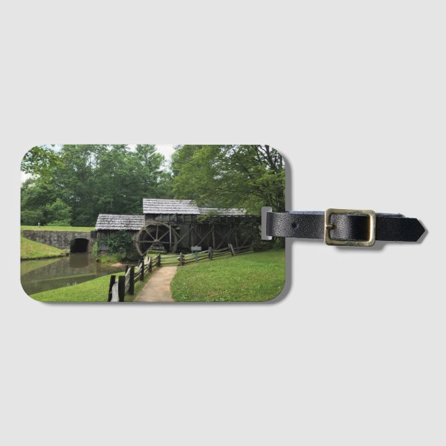 Etiqueta Para Maletas Mabry Mill, Virginia (Anverso horizontal)