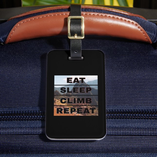 Etiqueta Para Maletas Machu Picchu Perú - Repite escalada de sueño (Anverso In situ 2)