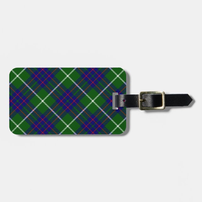 Etiqueta Para Maletas MacIntyre tartan blue plaid (Frente Horizontal)