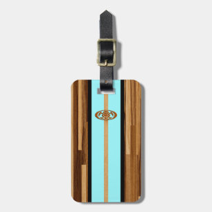 Etiqueta Para Maletas Madera dirigida Hawaiian rocoso del punto falsa