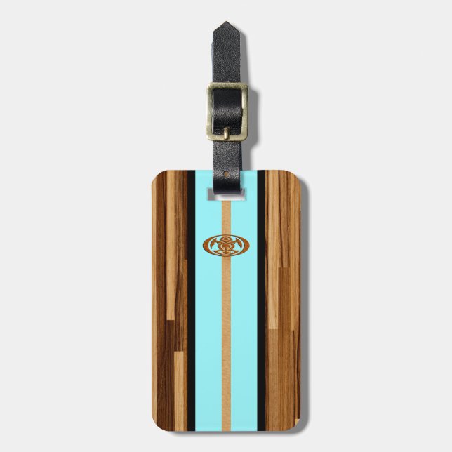 Etiqueta Para Maletas Madera dirigida Hawaiian rocoso del punto falsa (Frente Vertical)