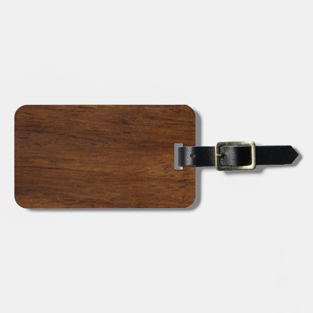 Etiqueta Para Maletas Madera Plancha Llanura Textura Lumbar (Frente Horizontal)