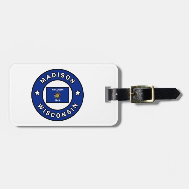 Etiqueta Para Maletas Madison Wisconsin (Frente Horizontal)