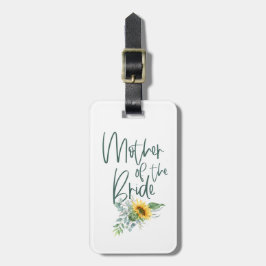 Etiqueta Para Maletas Madre de la novia Rústica del girasol