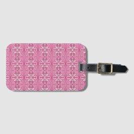 Etiqueta Para Maletas Magenta Abstract Block Print Luggage Tag