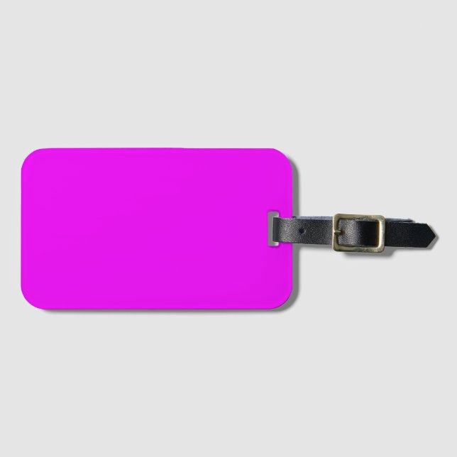 Etiqueta Para Maletas Magenta brillante (Anverso horizontal)