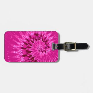 Etiqueta Para Maletas Magenta Spiral Tie Dye Luggage Tag