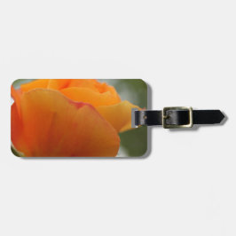 Etiqueta Para Maletas Magnífica fotografía de flores de rosa amarillo.