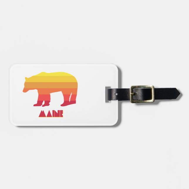 Etiqueta Para Maletas Maine Bear (Frente Horizontal)