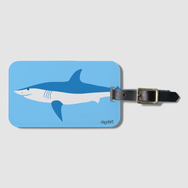 Etiqueta Para Maletas Mako Shark (Anverso horizontal)