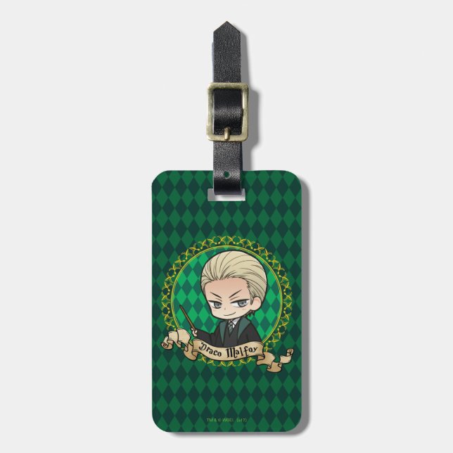 Etiqueta Para Maletas Malfoy de Anime Draco (Frente Vertical)