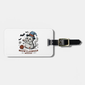 Etiqueta Para Maletas Malhechor de Meow-lloween