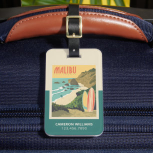 Etiqueta Para Maletas Malibu, California