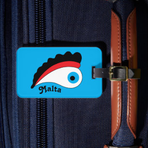 Etiqueta Para Maletas Malta Doble cara Barco Pescador Lucky Eye