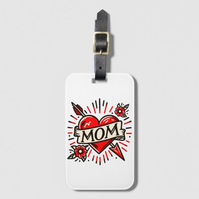 ETIQUETA PARA MALETAS MAMÁ (Anverso vertical)
