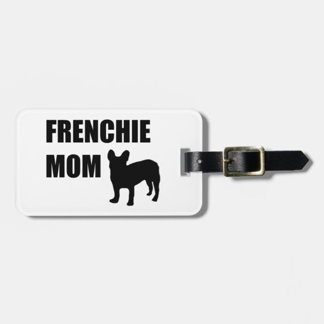 Etiqueta Para Maletas Mamá de Frenchie (Frente Horizontal)