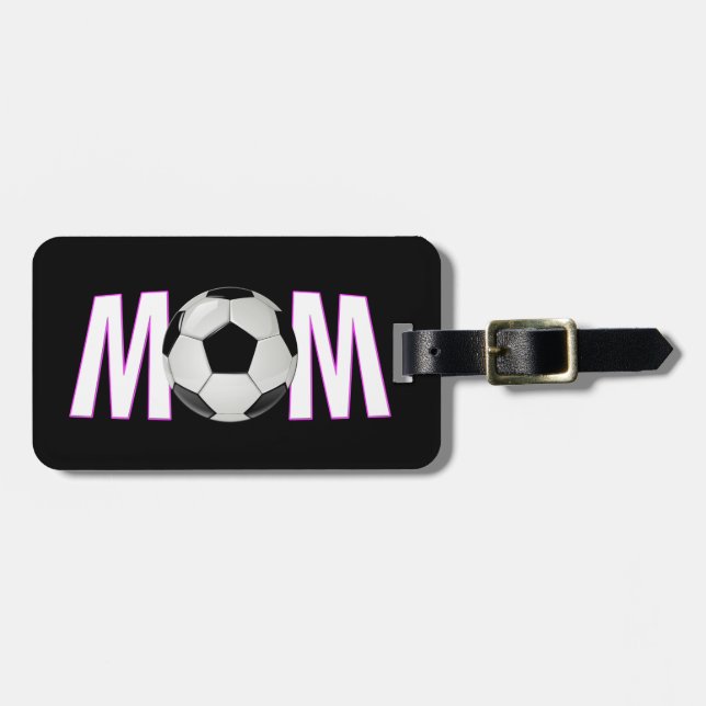 Etiqueta Para Maletas Mamá del fútbol lindo (Frente Horizontal)